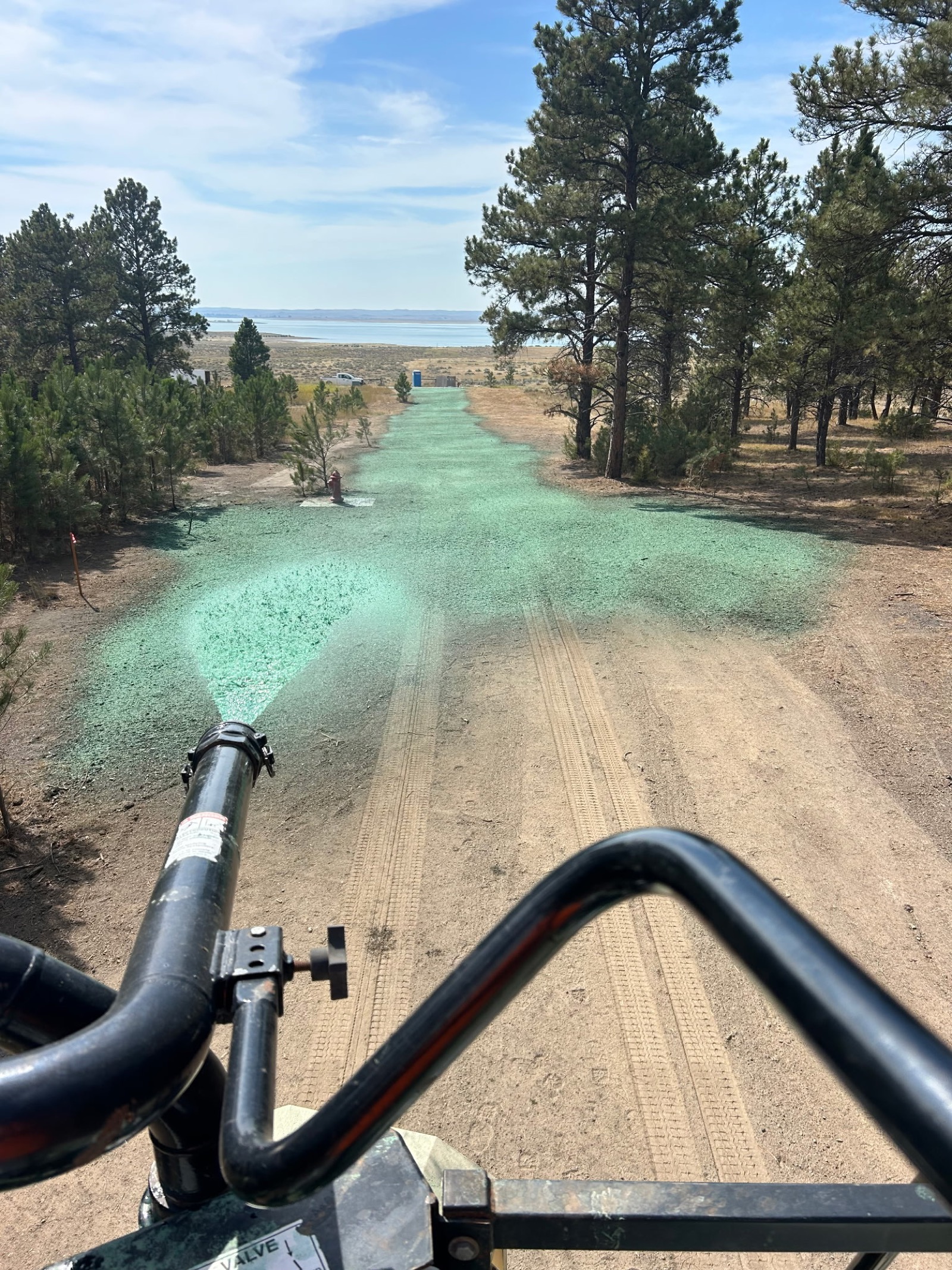 G&G Landscape hydroseeding in action